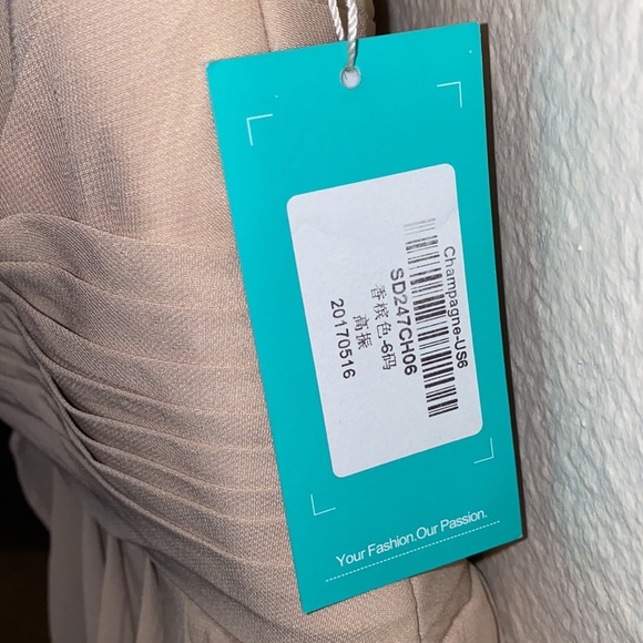 Strapless back lacing flowy mini formal dress - Picture 6 of 12